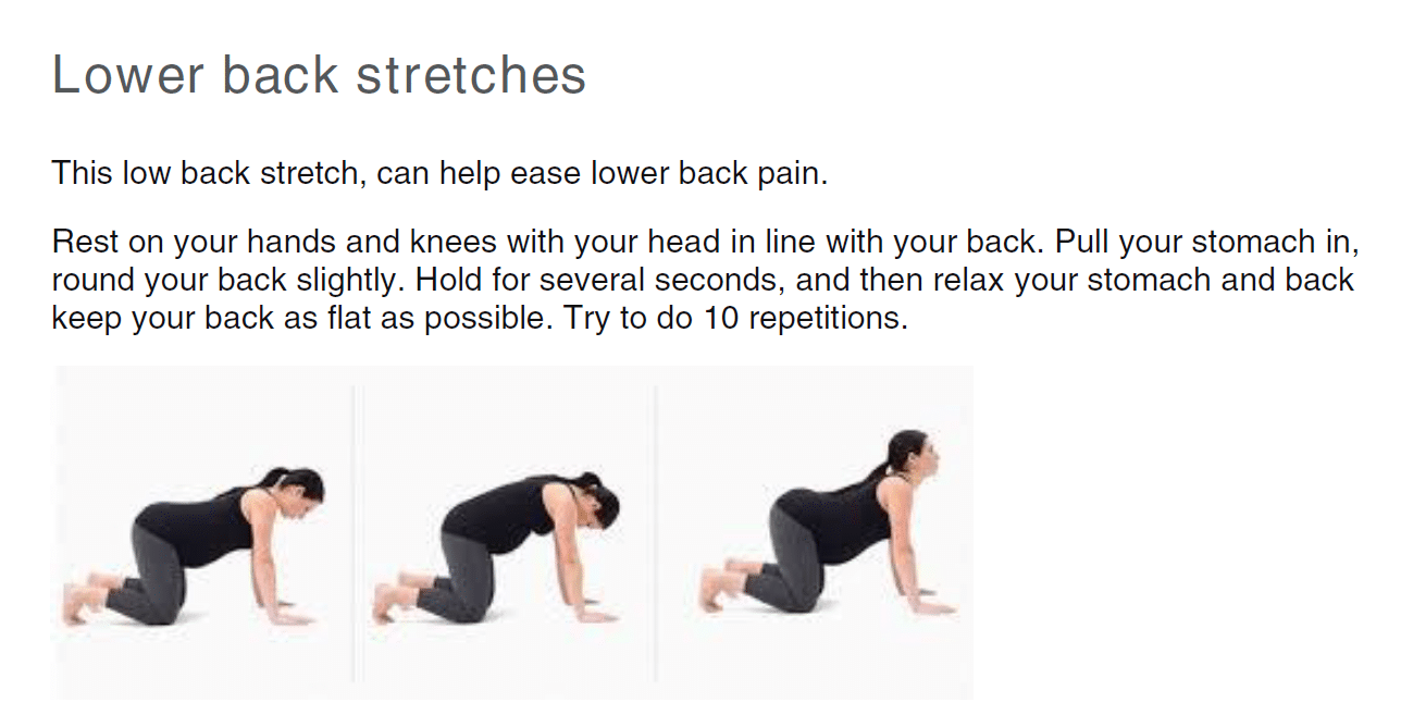 low back stretches